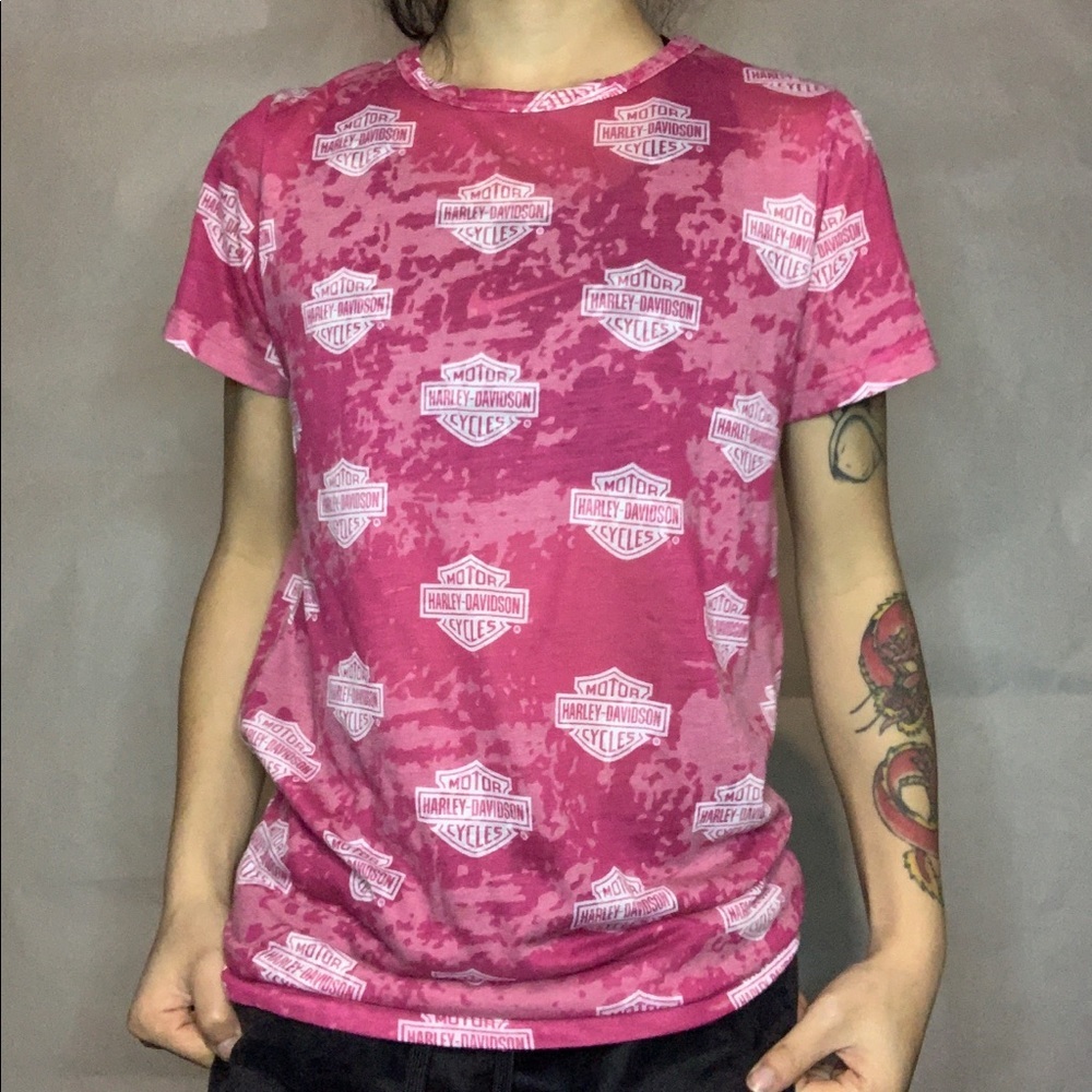 HARLEY DAVIDSON Pink T-Shirt